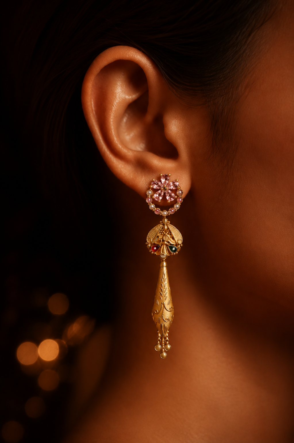 Meenakari Jhumkas