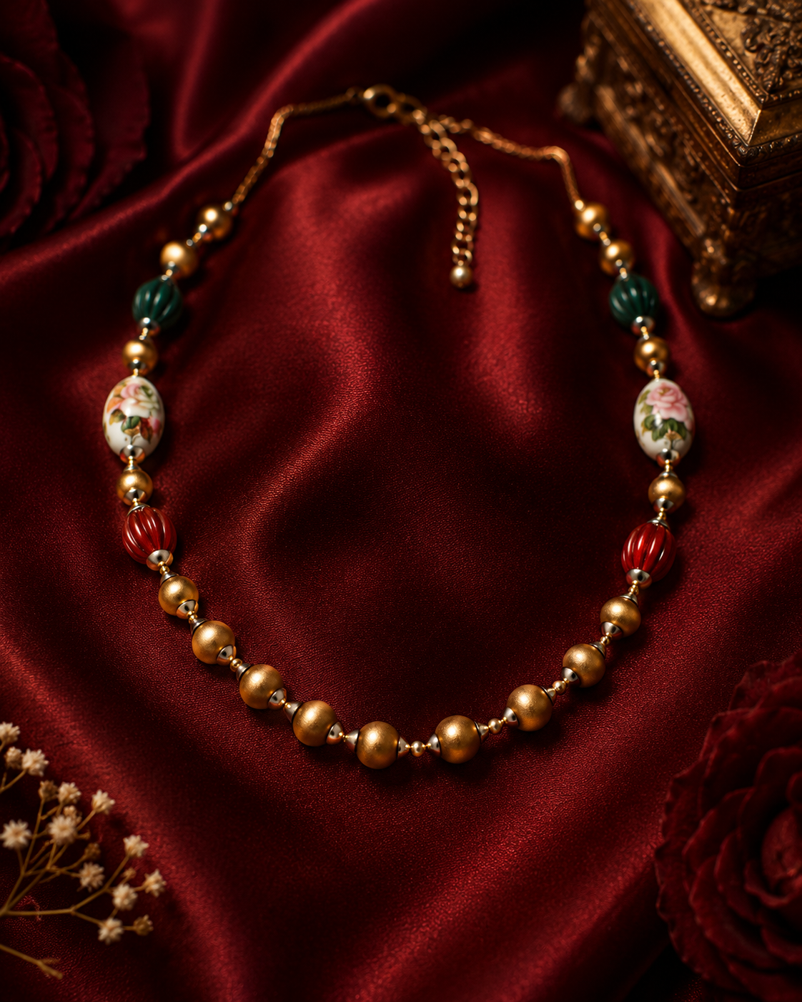 Maniramji kundan meenakari earrings