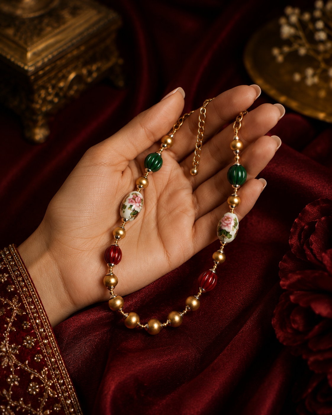 Floral Gold Studs